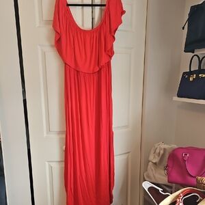 Sweet Love Vibrant Red Maxi Dress